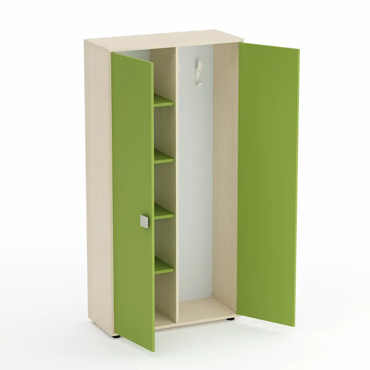 Mobile Kubò Betulla Spogliatoio Adulti - Ante Verde Kiwi | Conforme CAM - Arredo scuola dell'obbligo