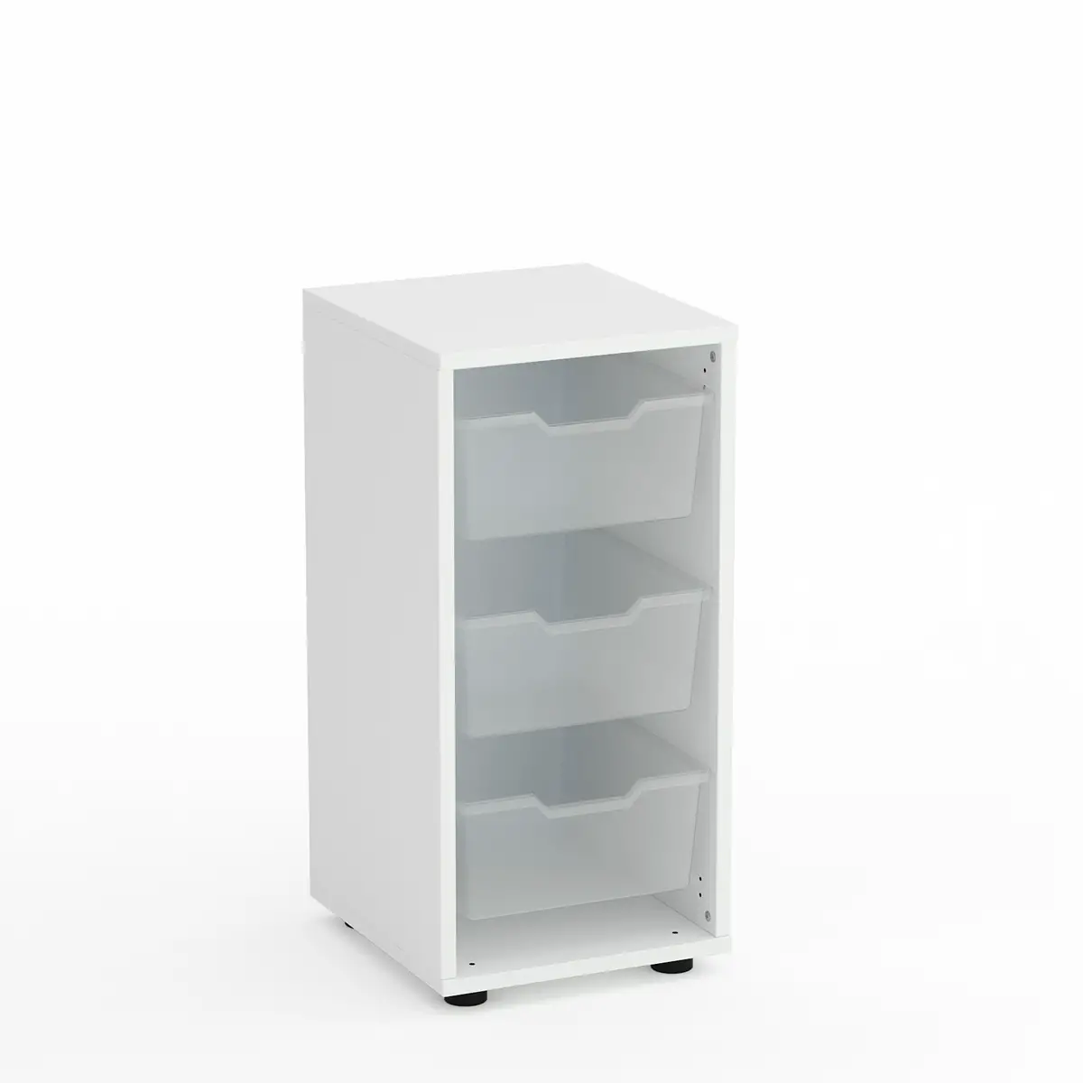 Mobile Scuola Kubò Bianco con 3 Cassetti Alti – Cassettiera H 75 cm | Conforme CAM - Arredo scuola dell'obbligo