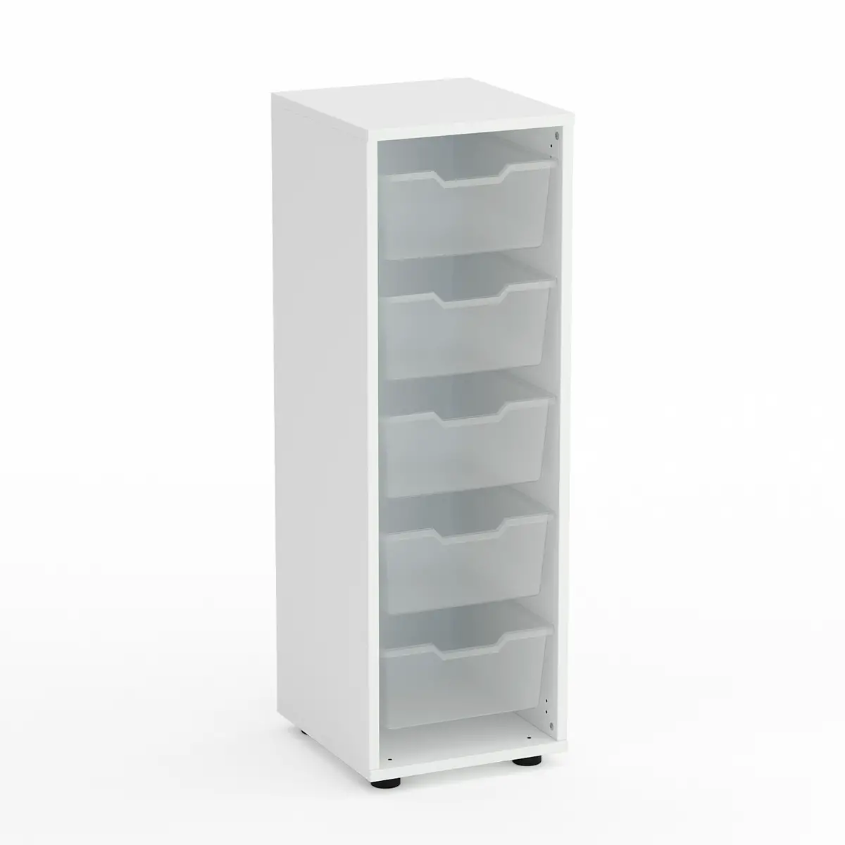 Mobile Scuola Kubò Bianco con 5 Cassetti Alti – Cassettiera H 90 cm | Conforme CAM - Arredo scuola dell'obbligo