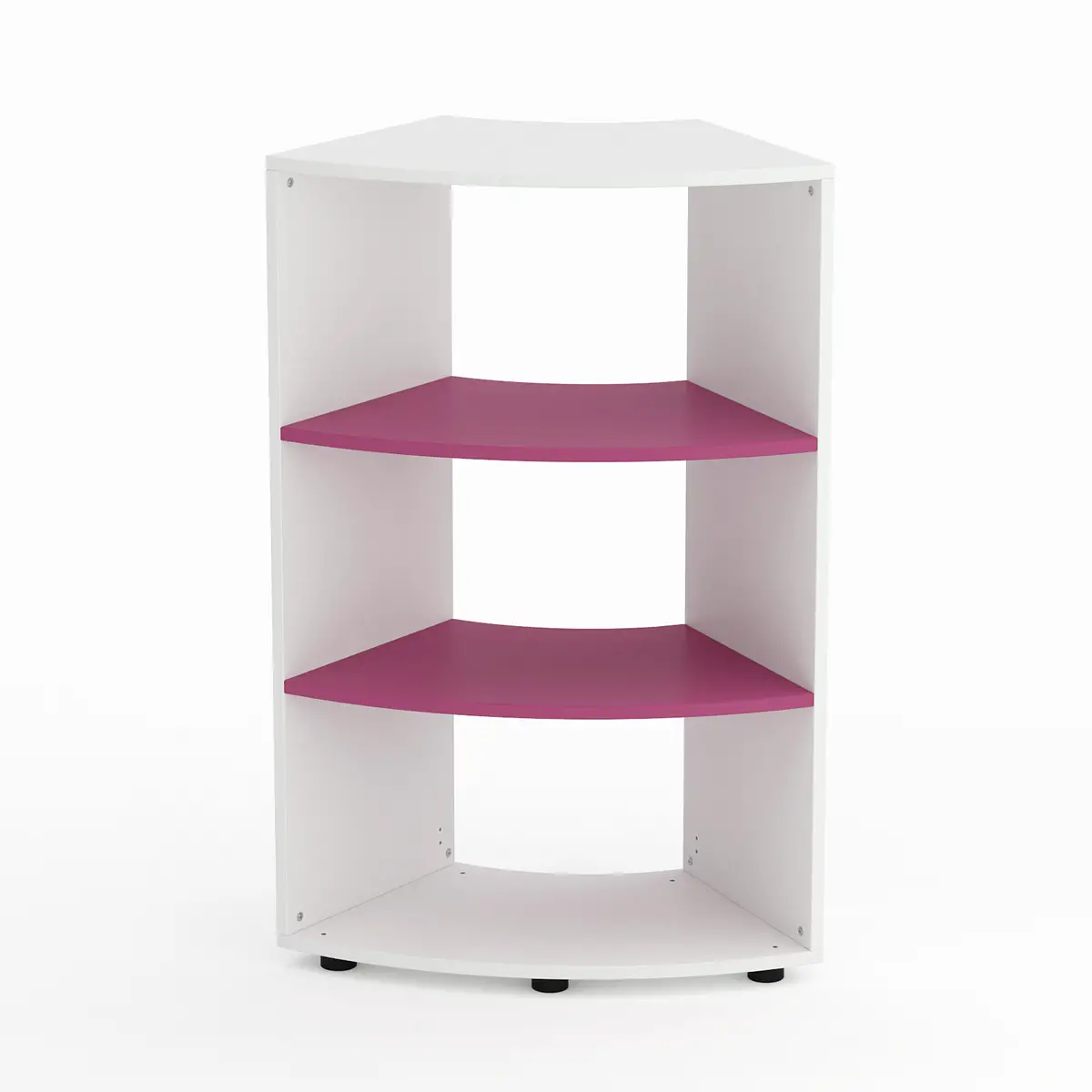 Mobile Scuola Kubò Bianco Curvo 60° H 110 cm – Ripiani Fucsia | Conforme CAM - Arredo scuola dell'obbligo