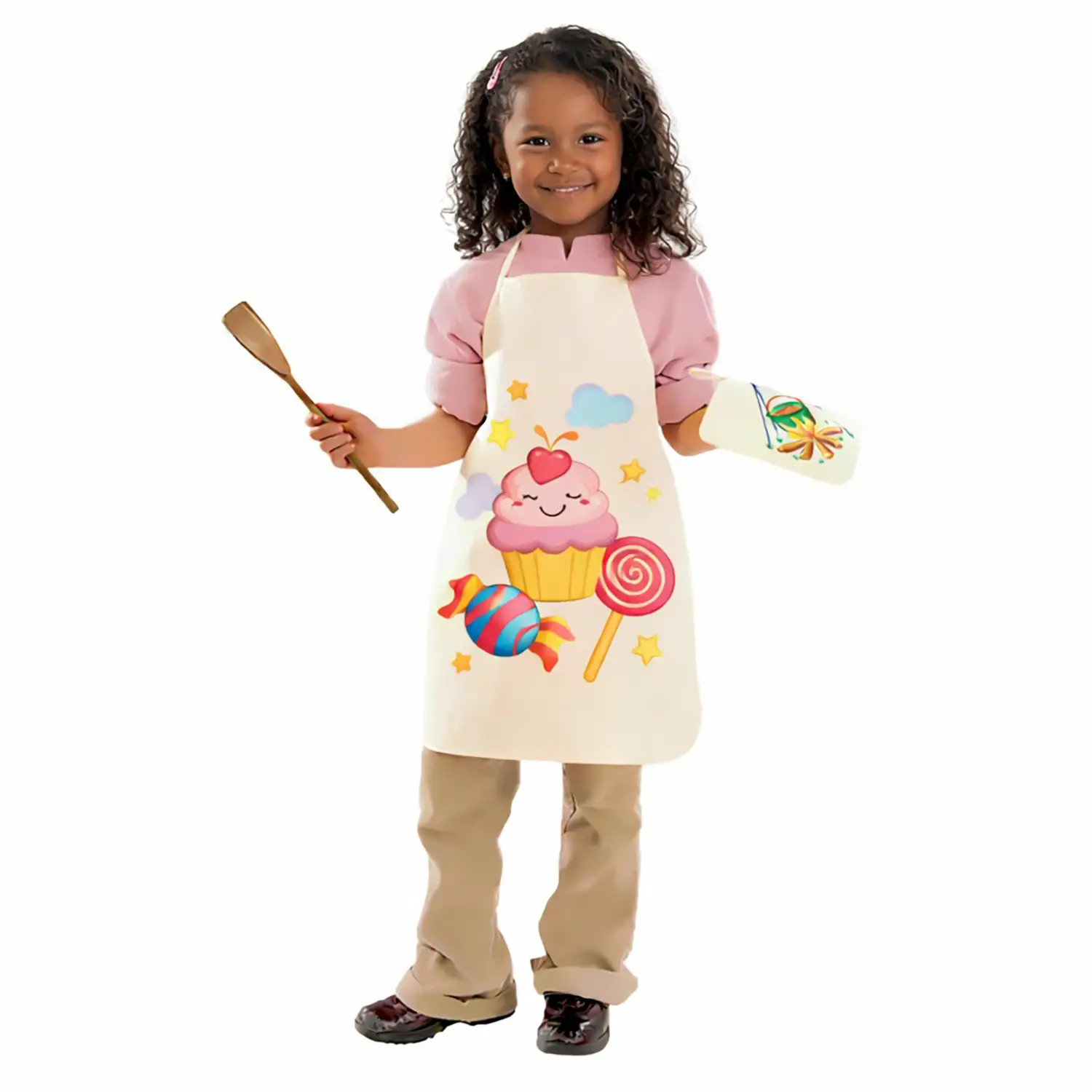 Grembiule da Cucina per Bambini da Decorare - 43x55 cm - oggetti stoffa