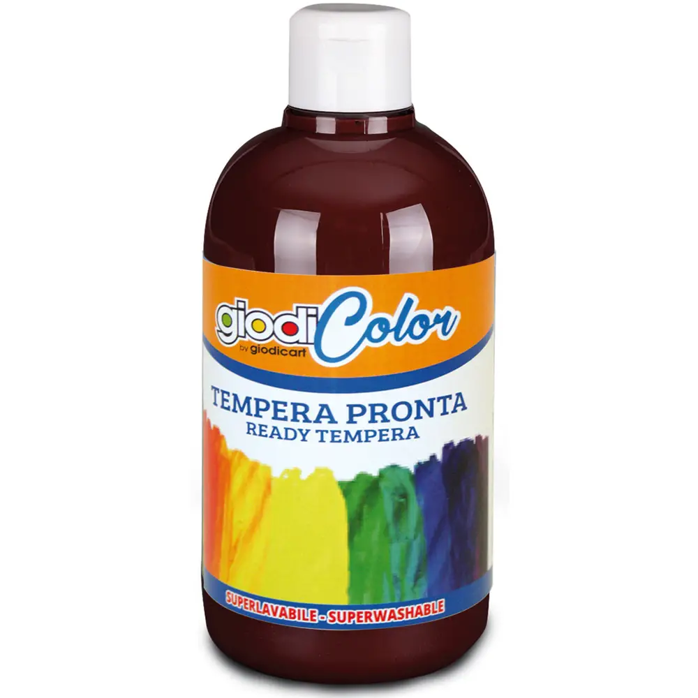 Colore a Tempera per Bambini Giodicolor 500 ml. Siena Bruciata - Tempere