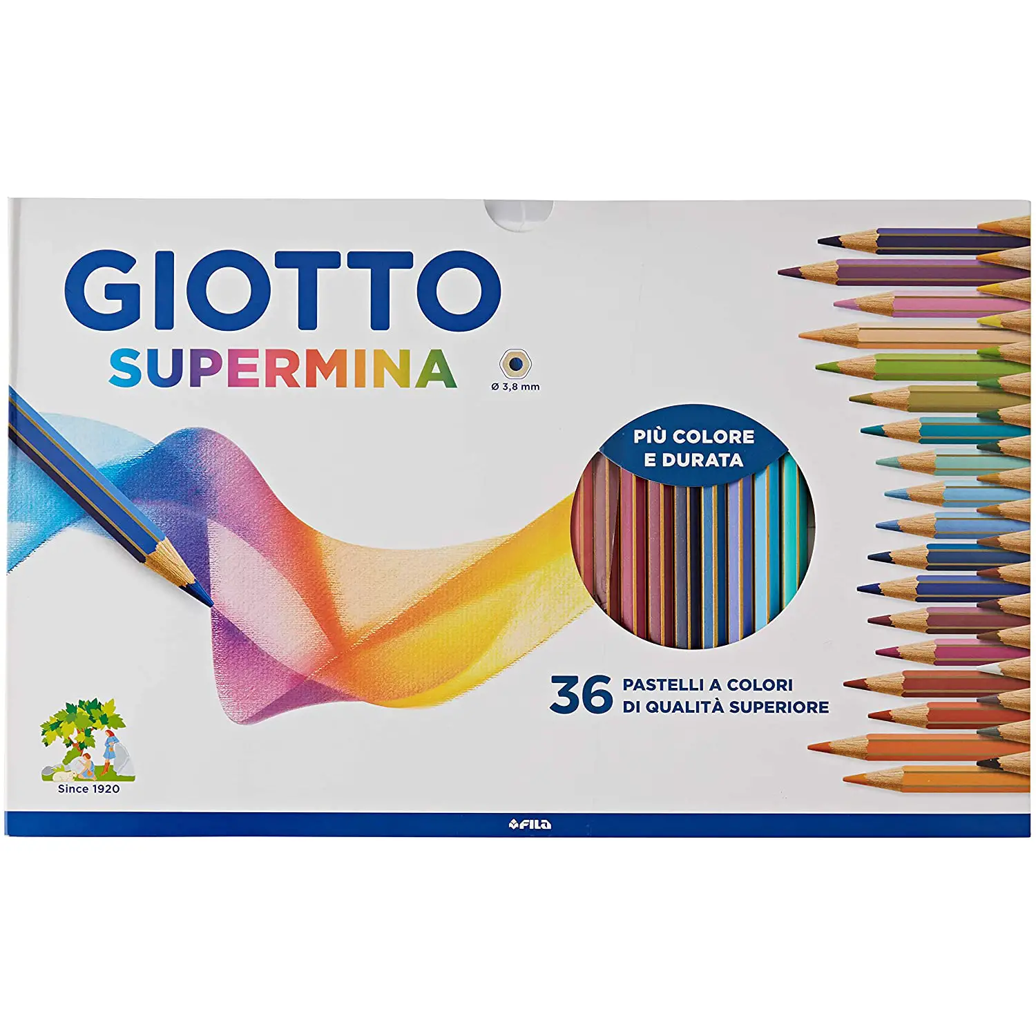 Pastelli Giotto Supermina – Astuccio 36 Colori - Pastelli