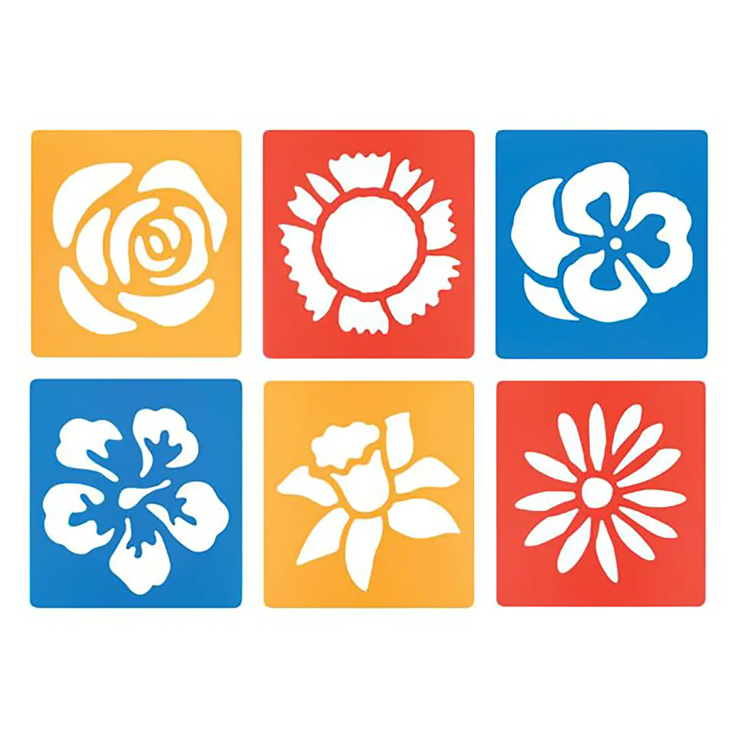 Stencil Sagome Fiori – Set da 6 Mascherine per Creatività Florale - Stencil