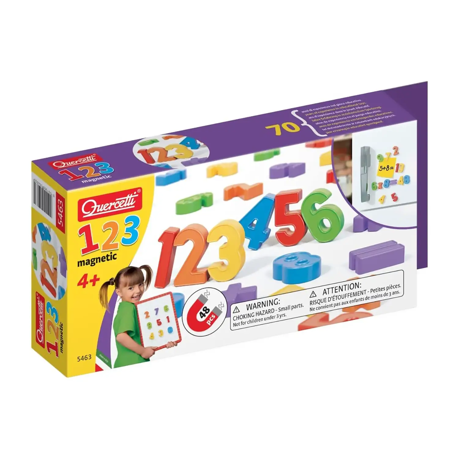Numeri Magnetici Basic Quercetti – Set Educativo 48 Pezzi - Linguaggio