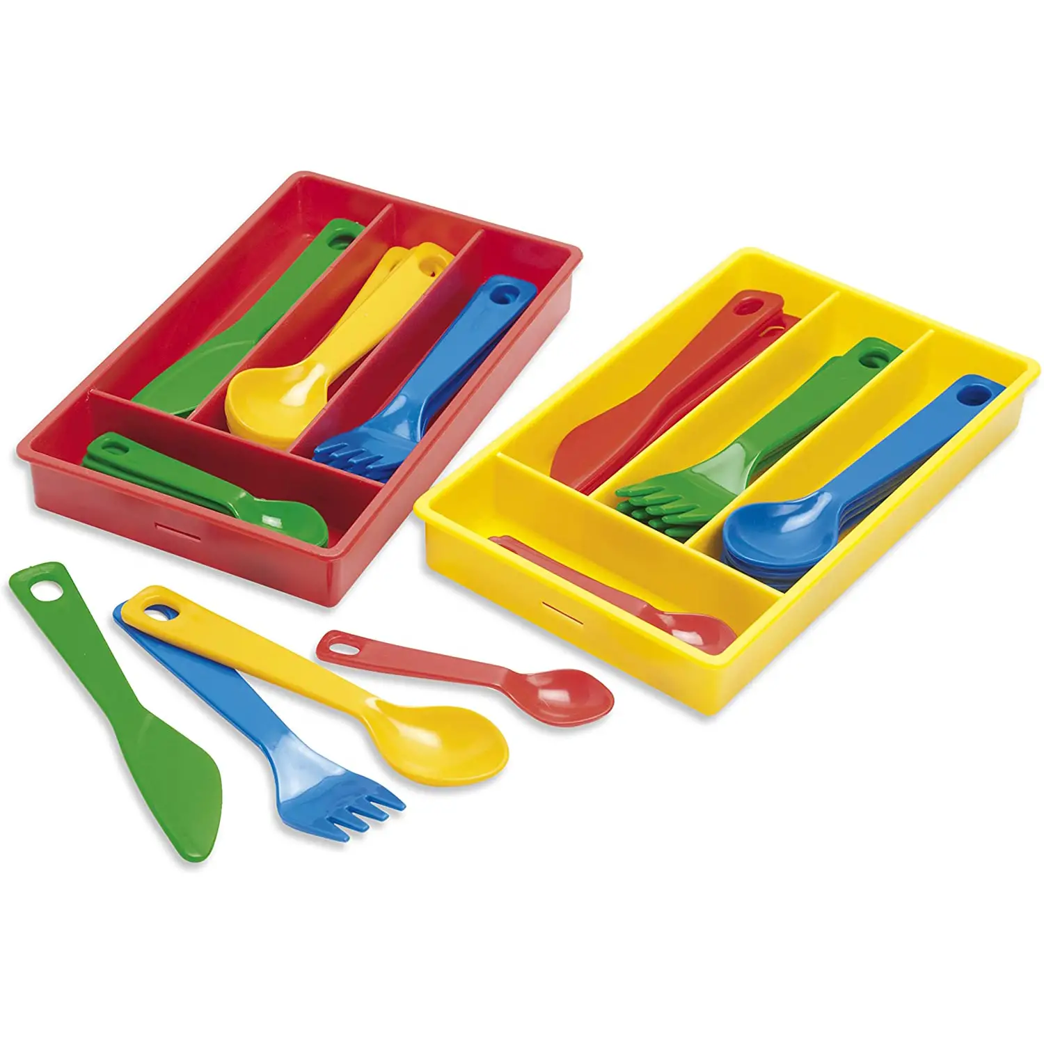 Servizio Posate con Contenitore – Set 17 Pezzi per Bambini - Cucine e gioco simbolico