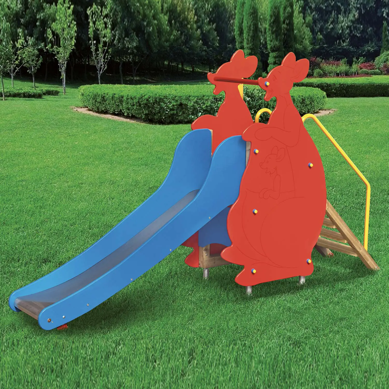 Scivolo in Legno Canguro per Bambini – Scivolo da Giardino Certificato EN 1176 - Scivoli