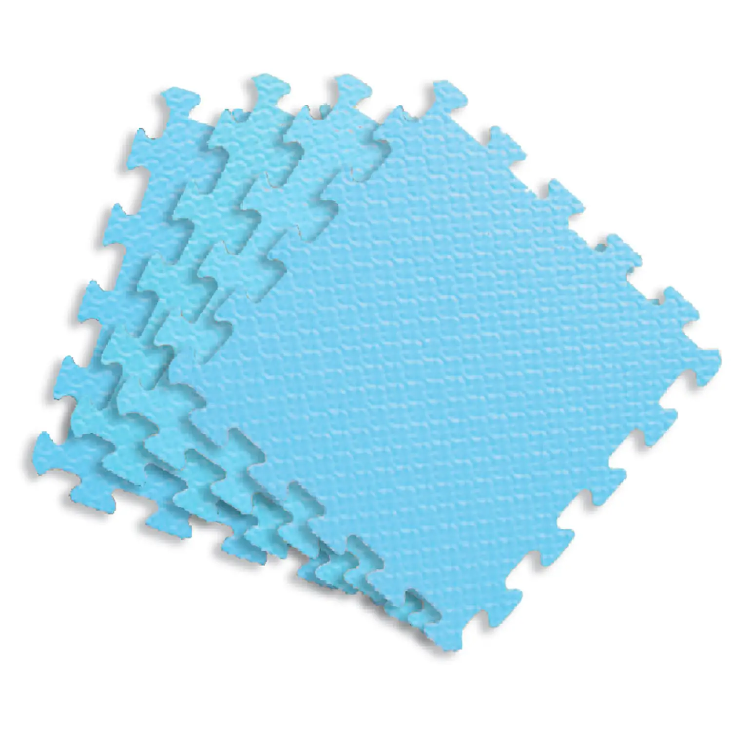 Maxi Tappeti Puzzle per Bambini Eva 120x120 cm - Set 4 Pezzi Celeste - Tappeti per il gioco