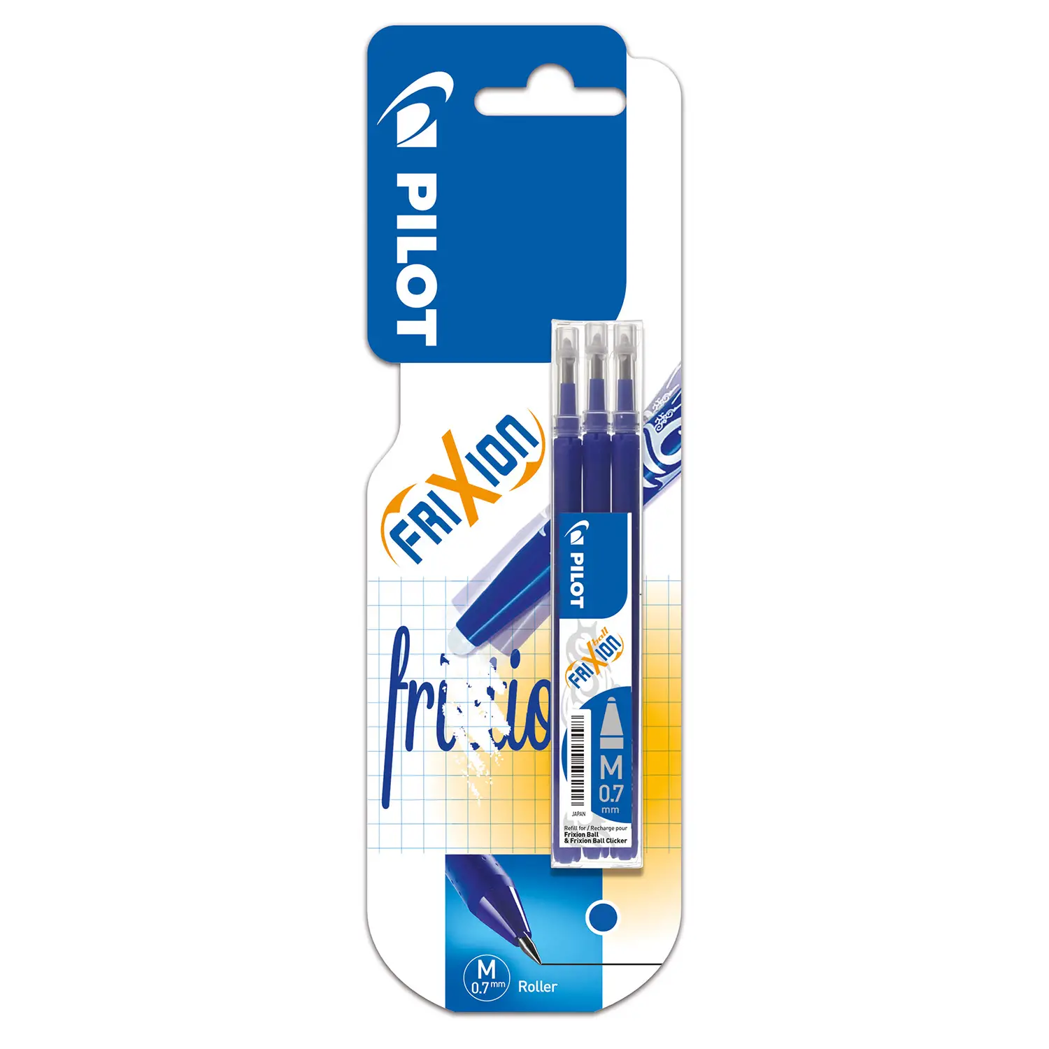 Pilot Refil Frixion Ball Blister 3 Pz. Blu - penne pennarelli ufficio
