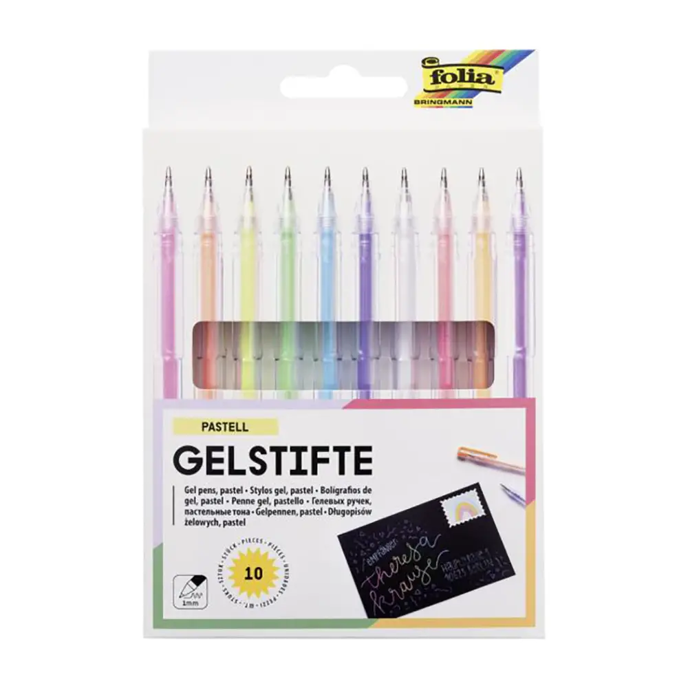 Penne Inchiostro Gel Pastello Fluo 10 colori - penne pennarelli ufficio