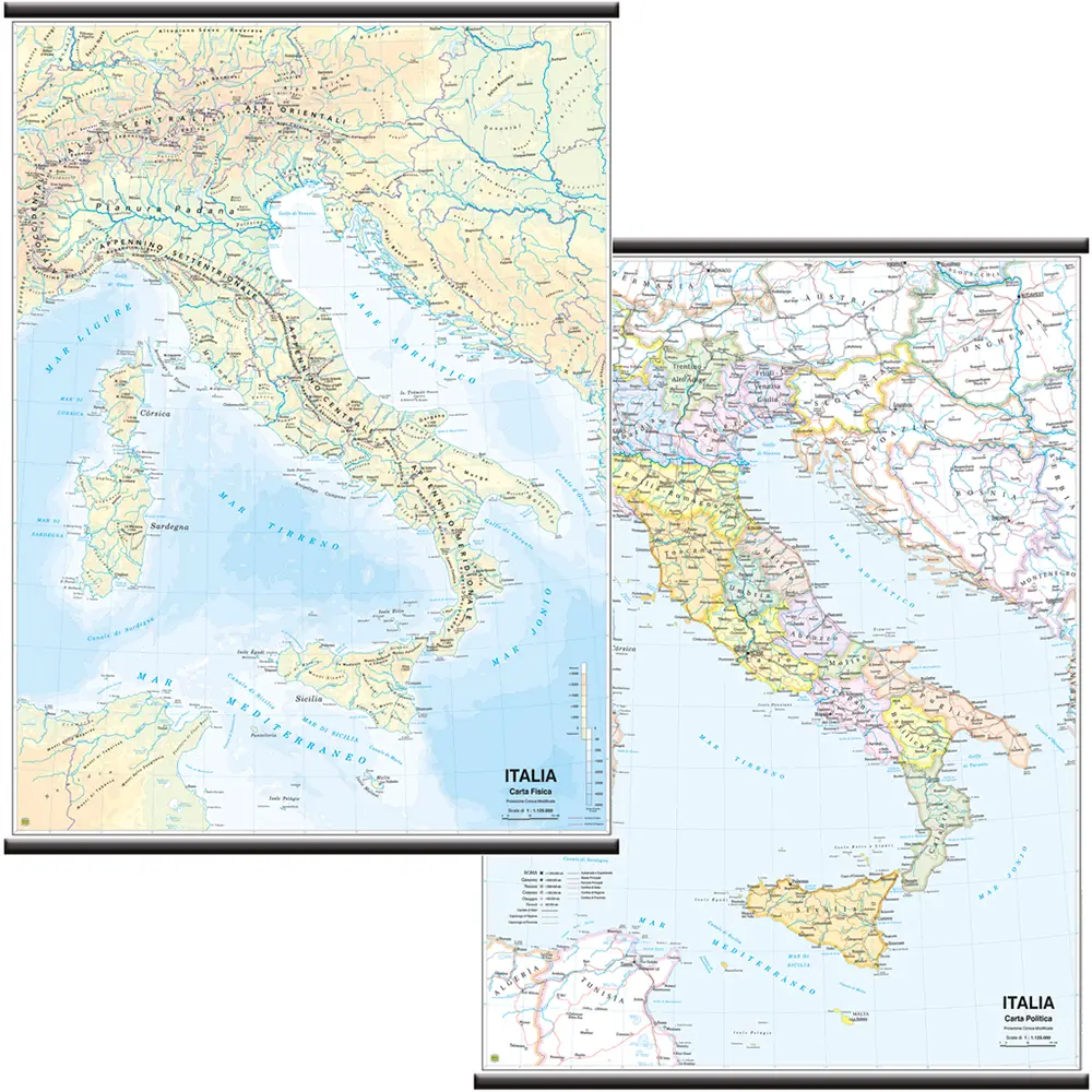 Carta Geografica Italia - Geografia e scienze naturali