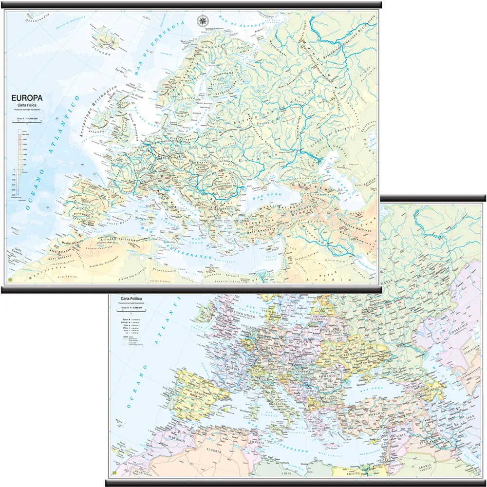 Carta Geografica Europa - Geografia e scienze naturali