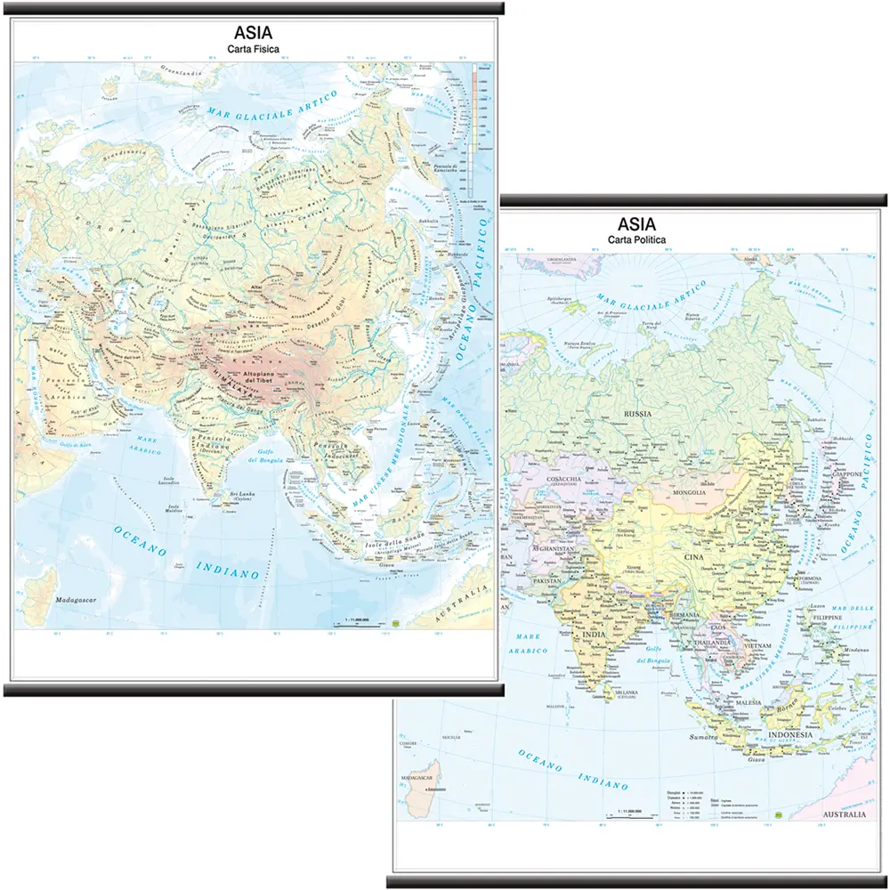 Carta Geografica Asia - Geografia e scienze naturali