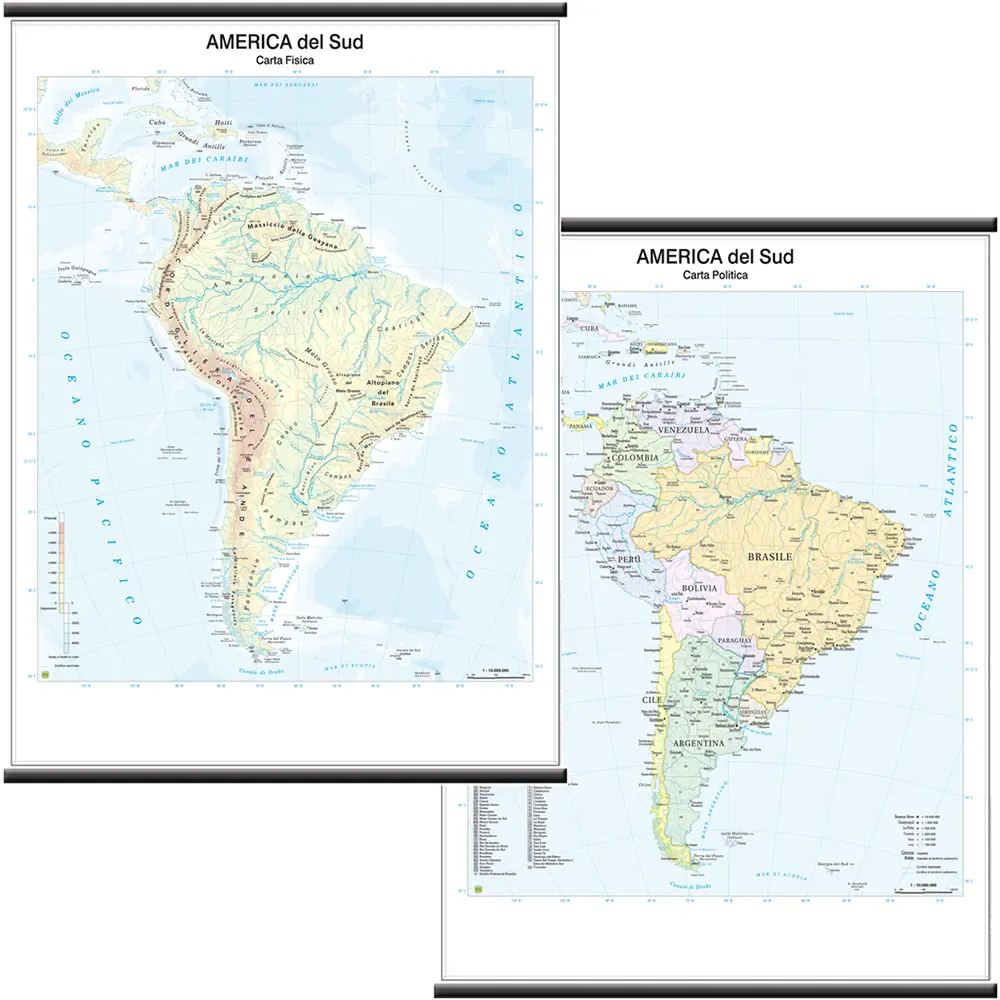 Carta Geografica America Meridionale - Geografia e scienze naturali