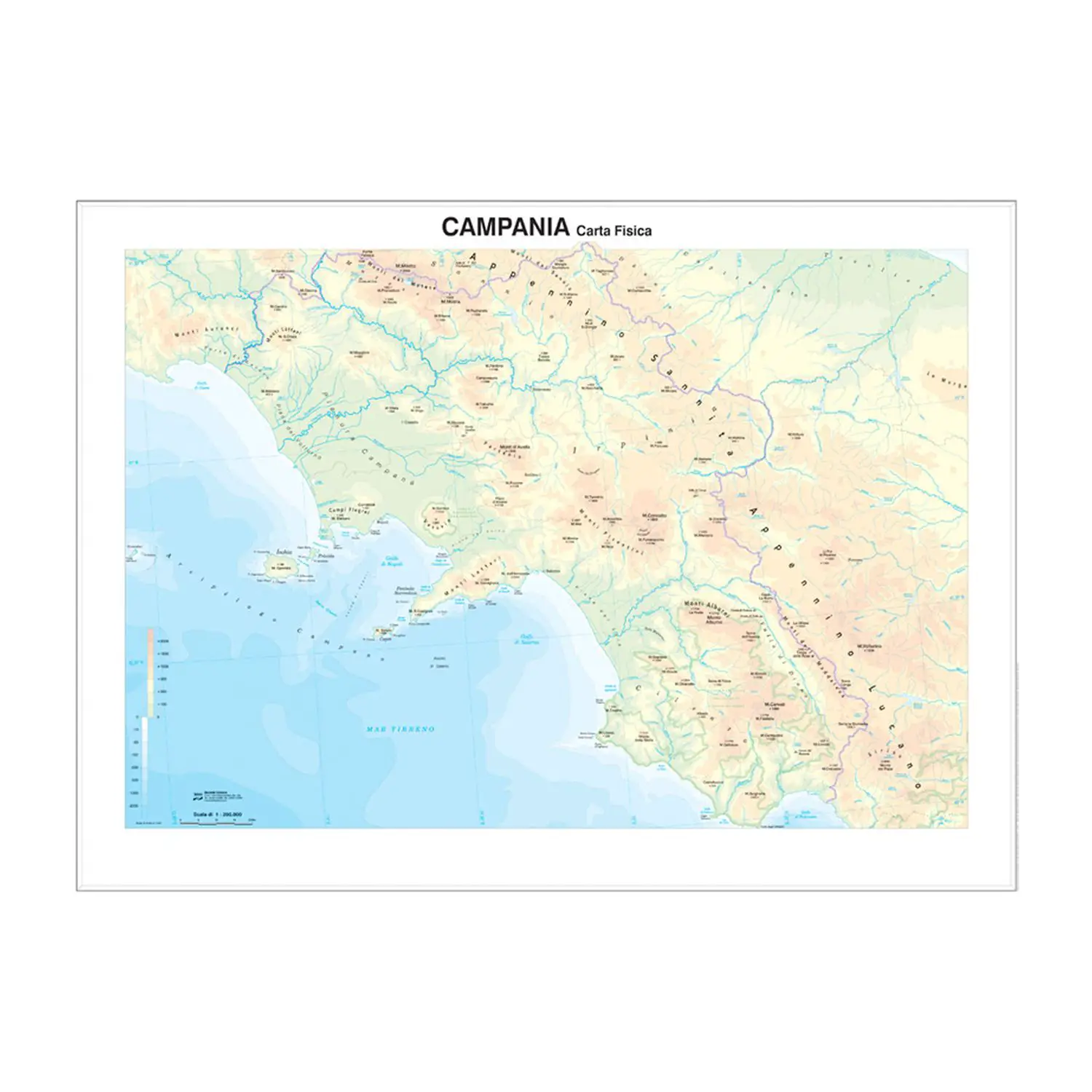 Carta Geografica Regionale Campania - Geografia e scienze naturali