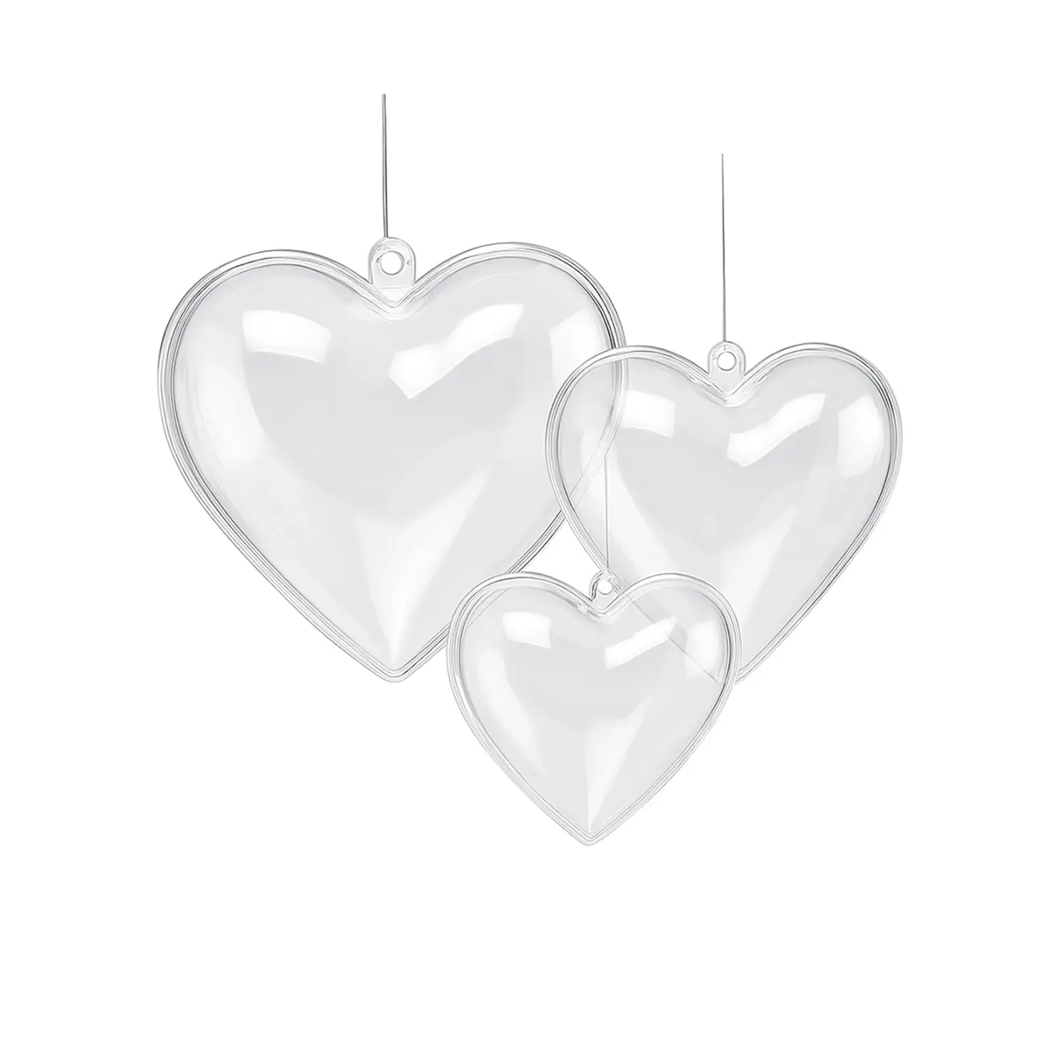 Appendibile Kristal 3D – Cuore Ø 100 mm - Cellulosa Plastica Polistirolo