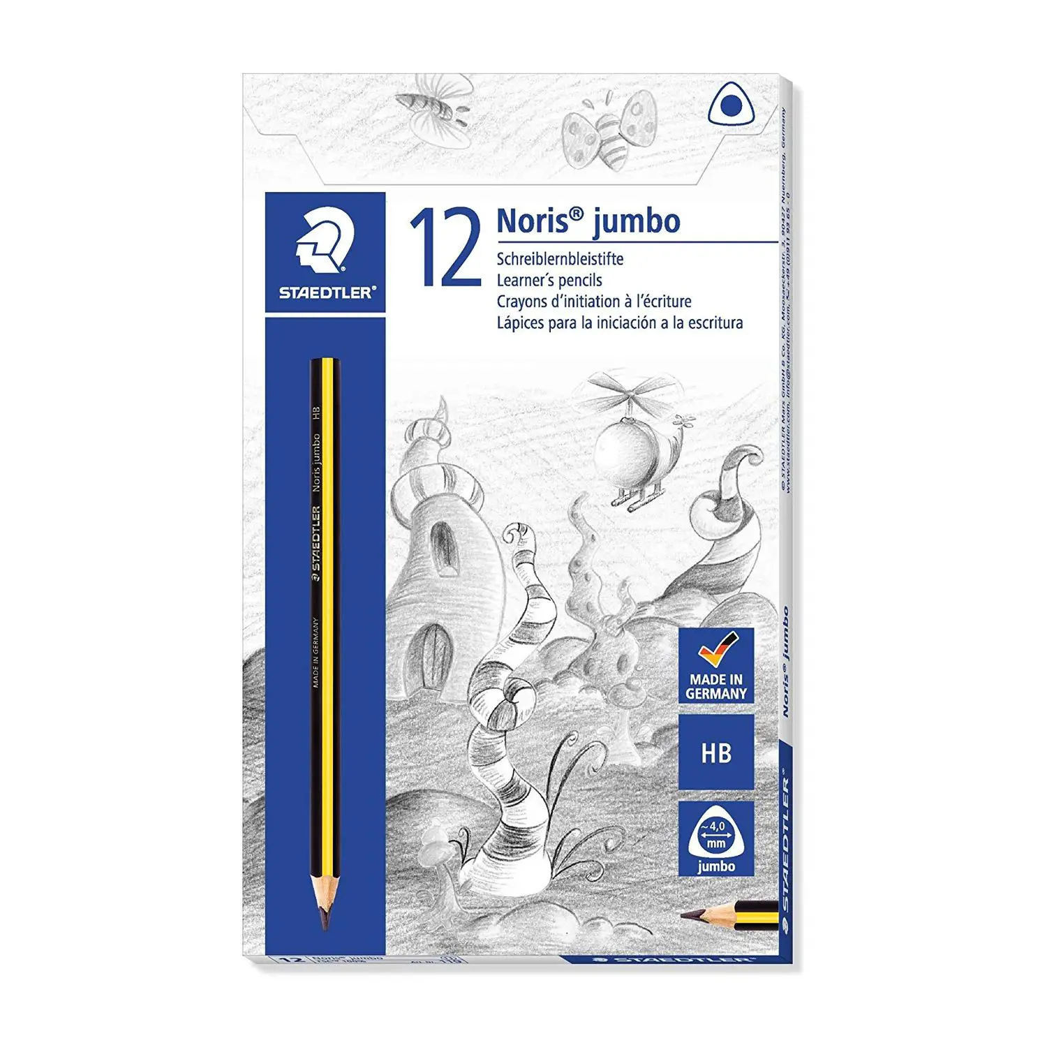 Matite STAEDTLER Triplus Jumbo – Astuccio 12 Pezzi - Matite Temperini Gomme
