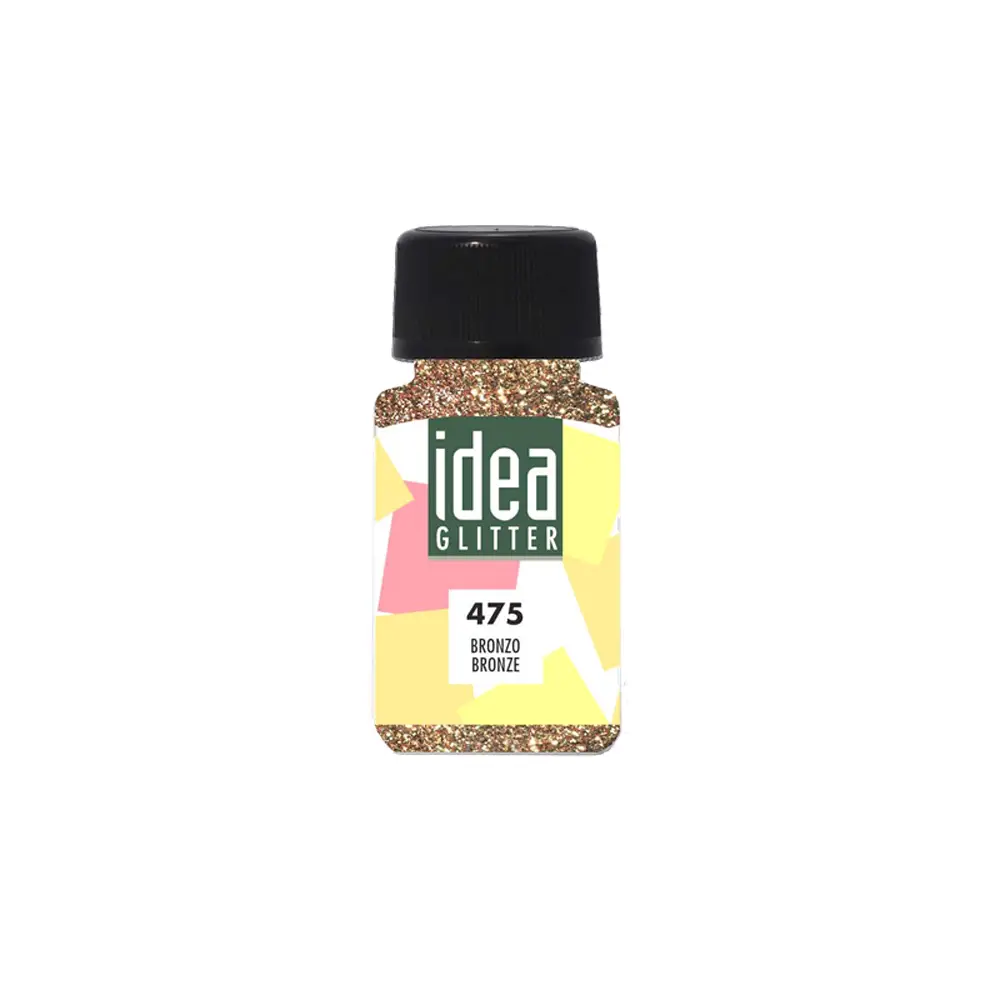 Colori Glitter Idea - 50 ml Bronzo - Colori per vetro e ceramica