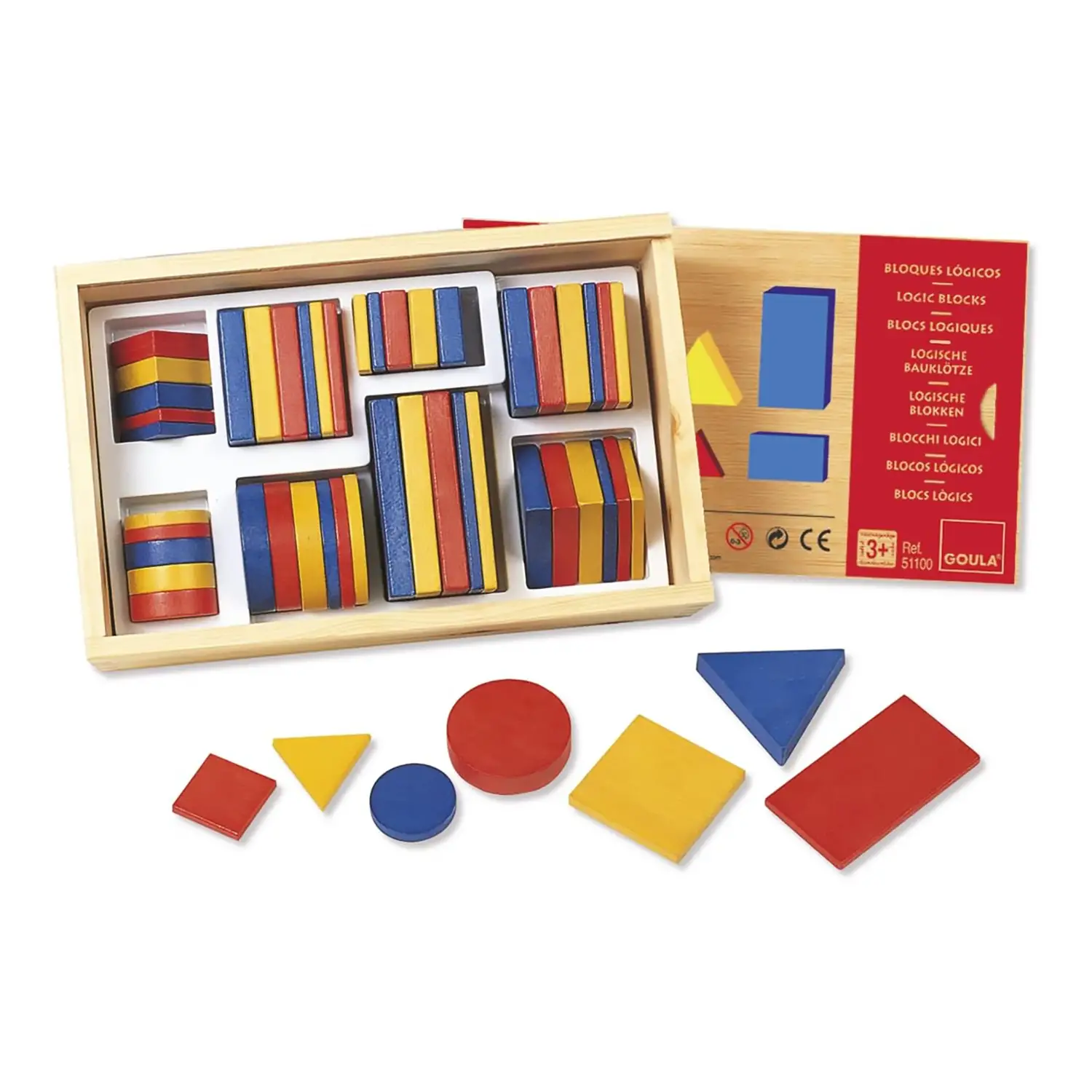 Figure Logiche in Legno – Gioco Educativo per Forme, Colori e Insiemi - Classificazione e matematica