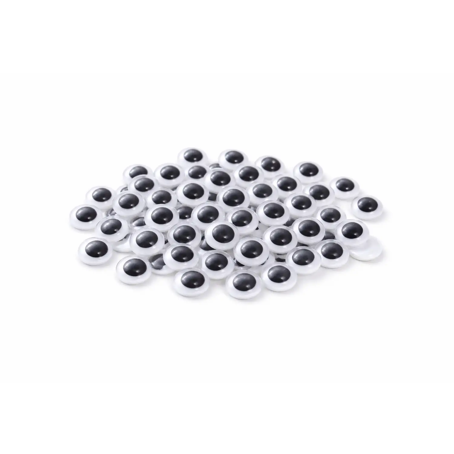 Occhi Neri Adesivi Tondi 7mm. 48 Pezzi - Applicazioni e decori