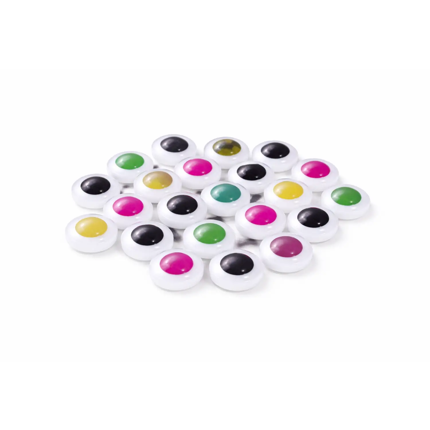 Occhi Colorati Adesivi Tondi 10mm. 28 Pezzi - Applicazioni e decori