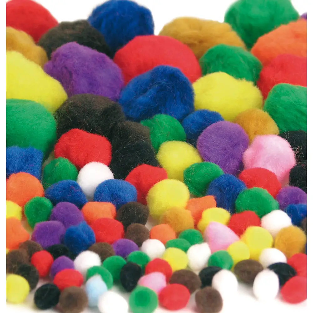 Pom Poms Assortiti 15/60 mm. 400 Pezzi - Applicazioni e decori