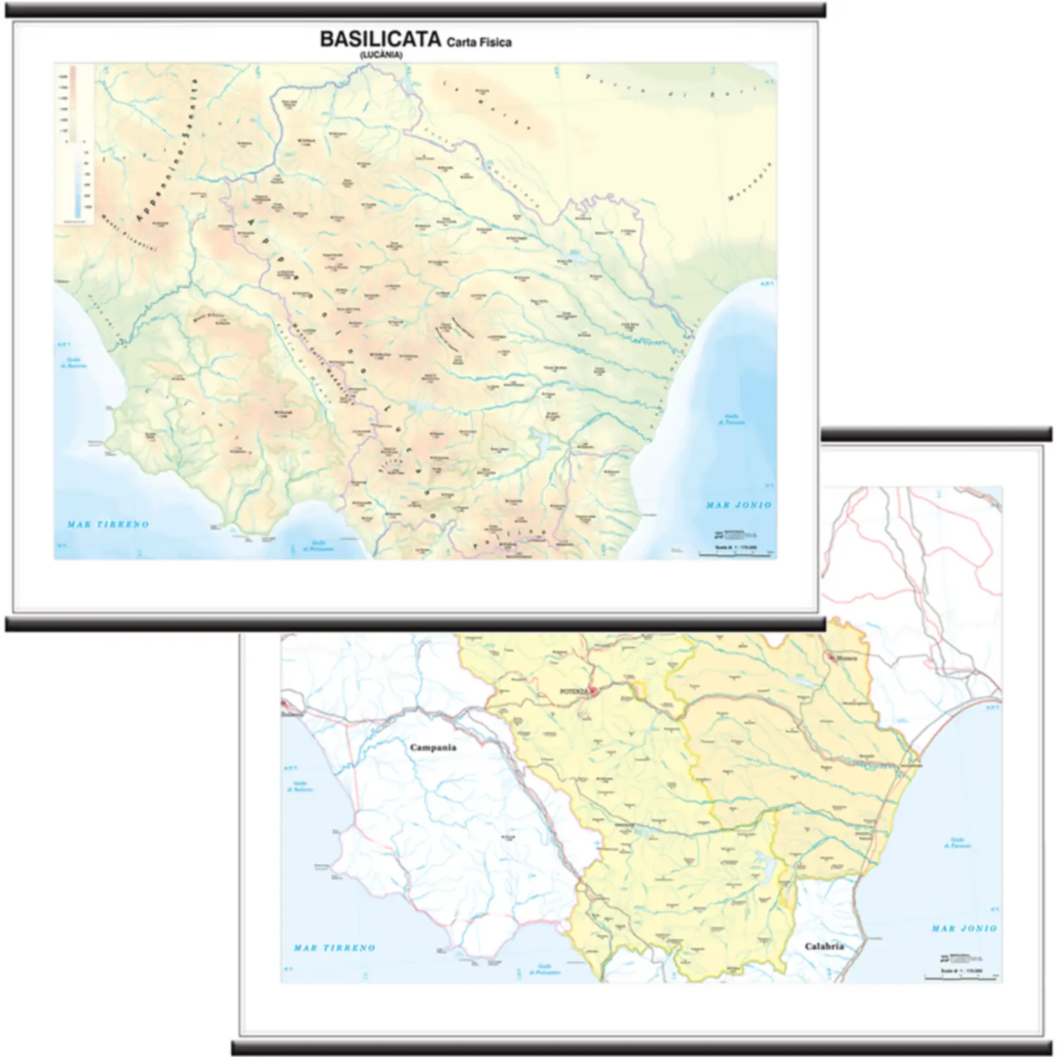 Carta Geografica Regionale Basilicata - Geografia e scienze naturali