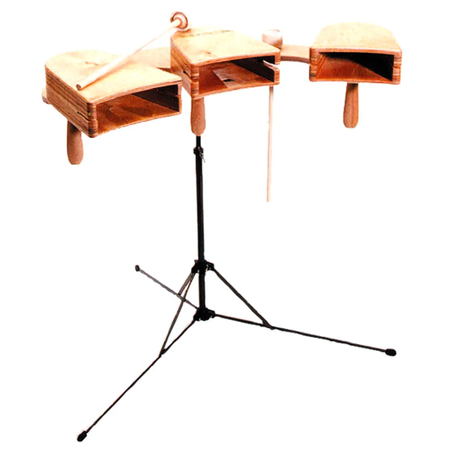 Set 3 Campane in Legno Naturale - Senza Supporto - 70/120 cm - Educazione musicale