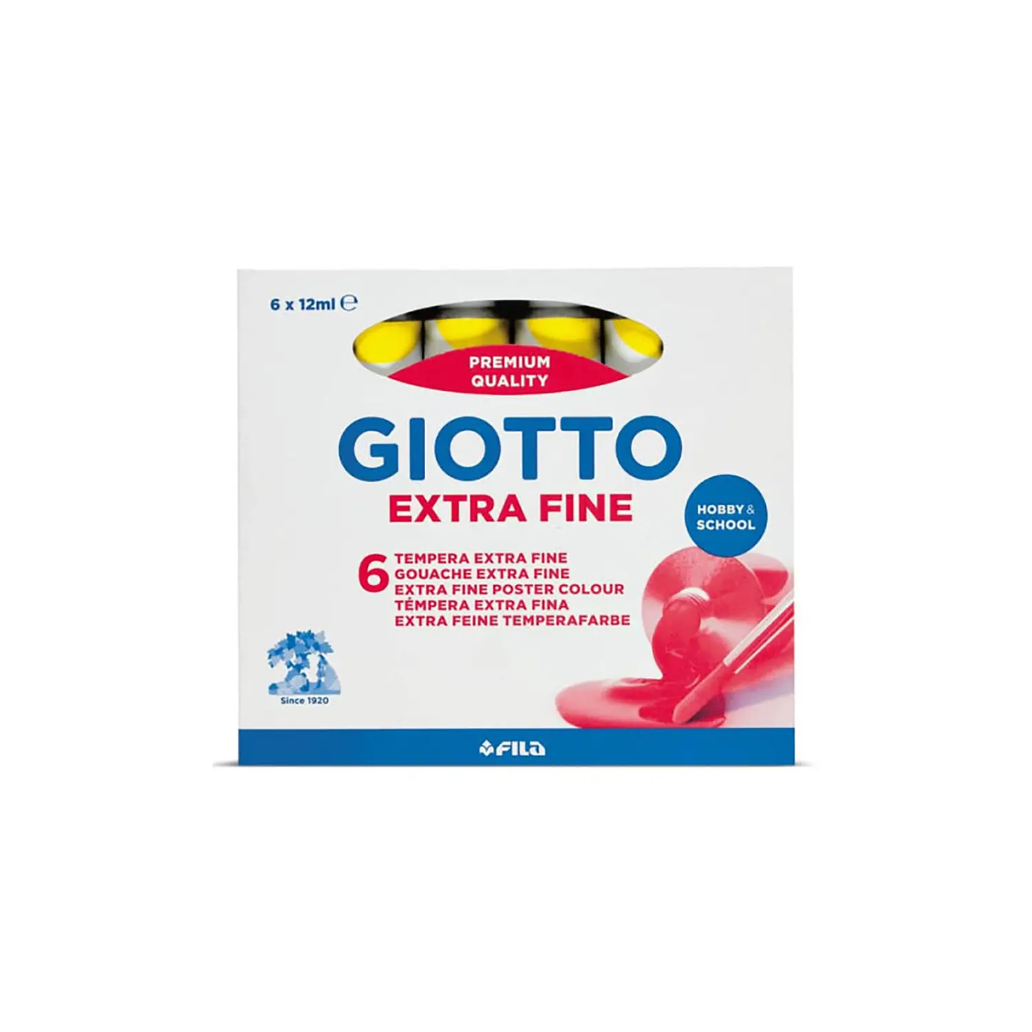 Tempera Giotto Tubetto 12 ml - Giallo Caldo - Tempere