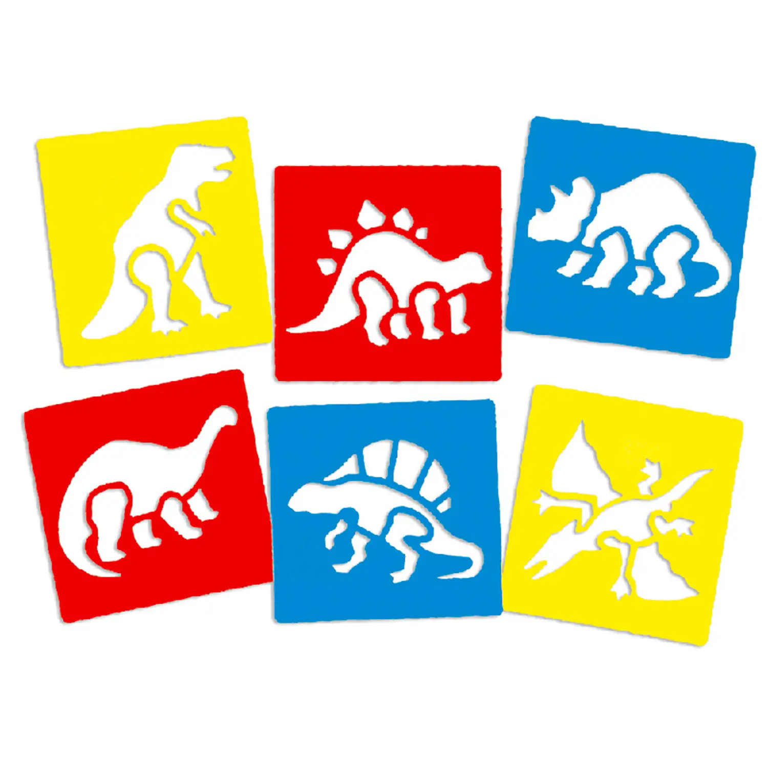 Stencil Sagome Dinosauri – Set da 6 per Creatività Preistorica - Stencil