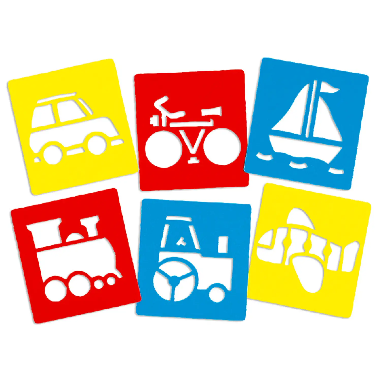 Stencil Sagome Mezzi di Trasporto – Creatività e Apprendimento per Bambini - Stencil