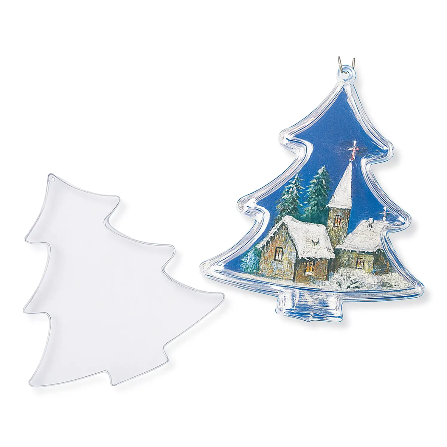 Appendibile Kristal 3D – Albero 9,5x7 cm - Cellulosa Plastica Polistirolo