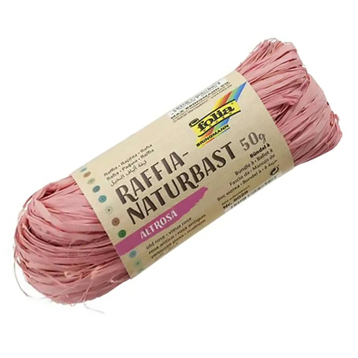 Raffia Vegetale Rosa – Matassina 50 gr - Rafia, nastri e cordoncini