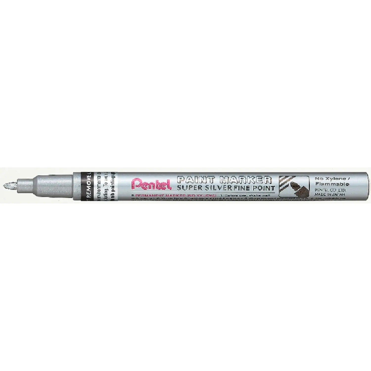 Pennarello Marker - Punta Fine Tratto 3 mm - Argento - Pentel MSP10 - Pennarelli
