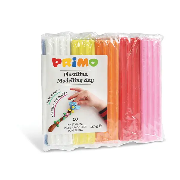 Plastilina Primo Schoolpack – 10 Panetti da 50 g - Paste per modellare