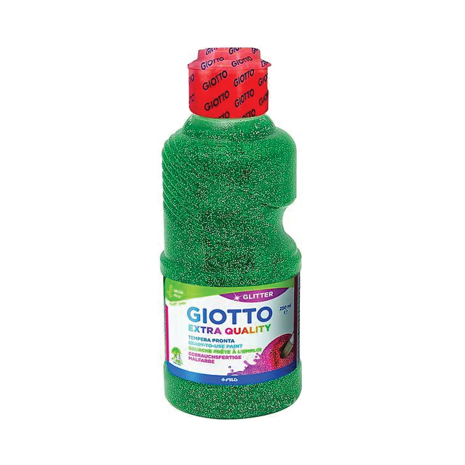 Tempera Glitter Giotto - Verde - Flacone 250 ml - Tempere