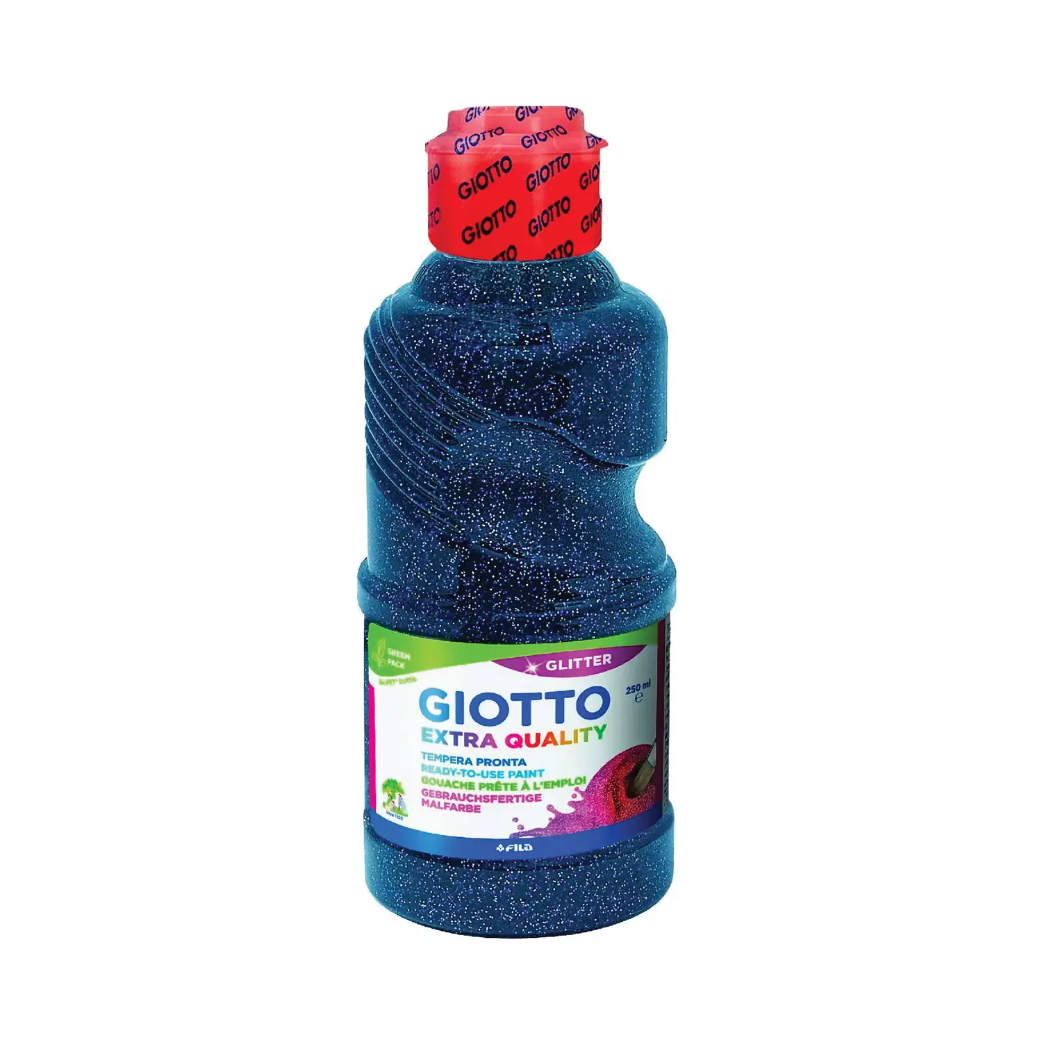 Tempera Glitter Giotto - Blu Scuro - Flacone 250 ml - Tempere