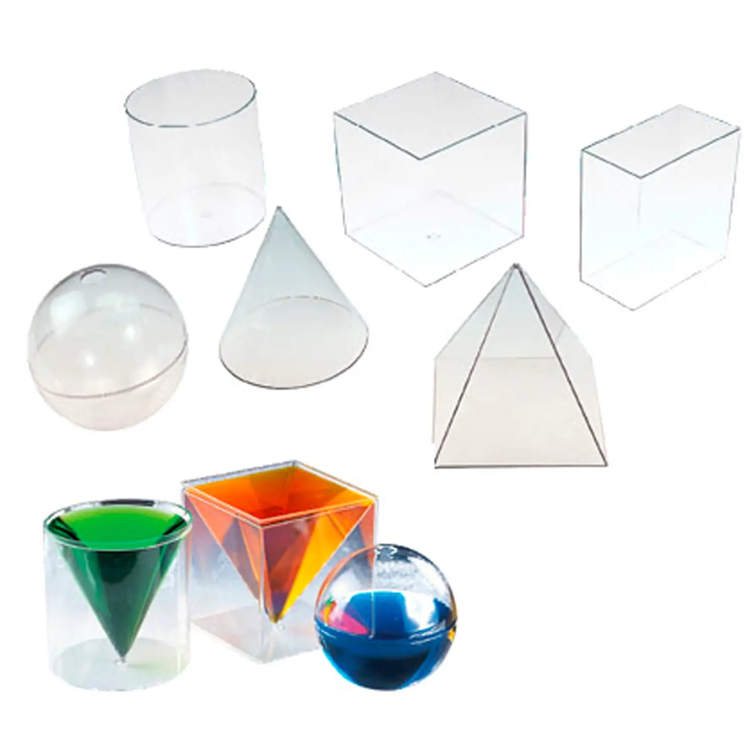 Solidi Trasparenti, set 6 pezzi - Geometria