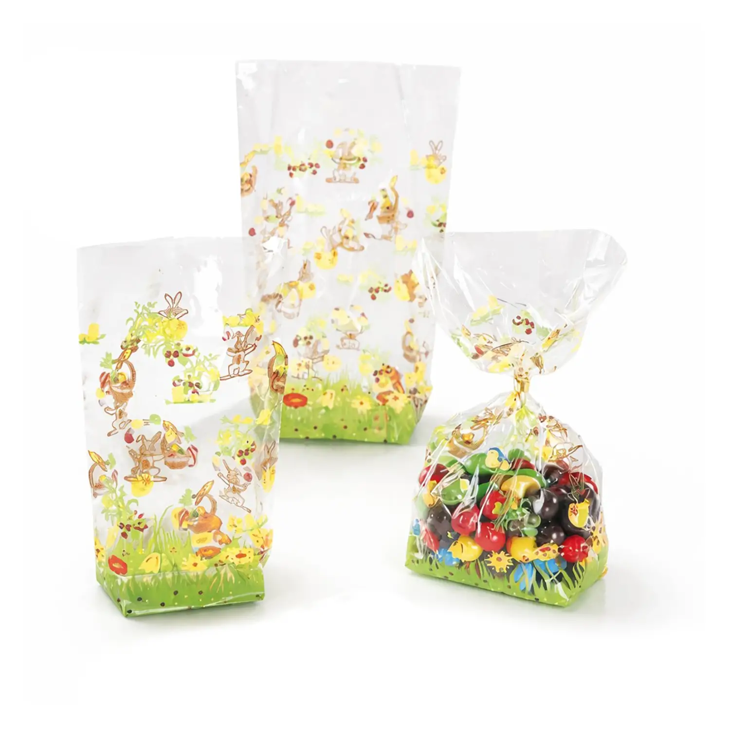 Sacchetti con Decoro Pasquale - 140x235 mm - Confezione 10 Pezzi - Carta e cartoncino