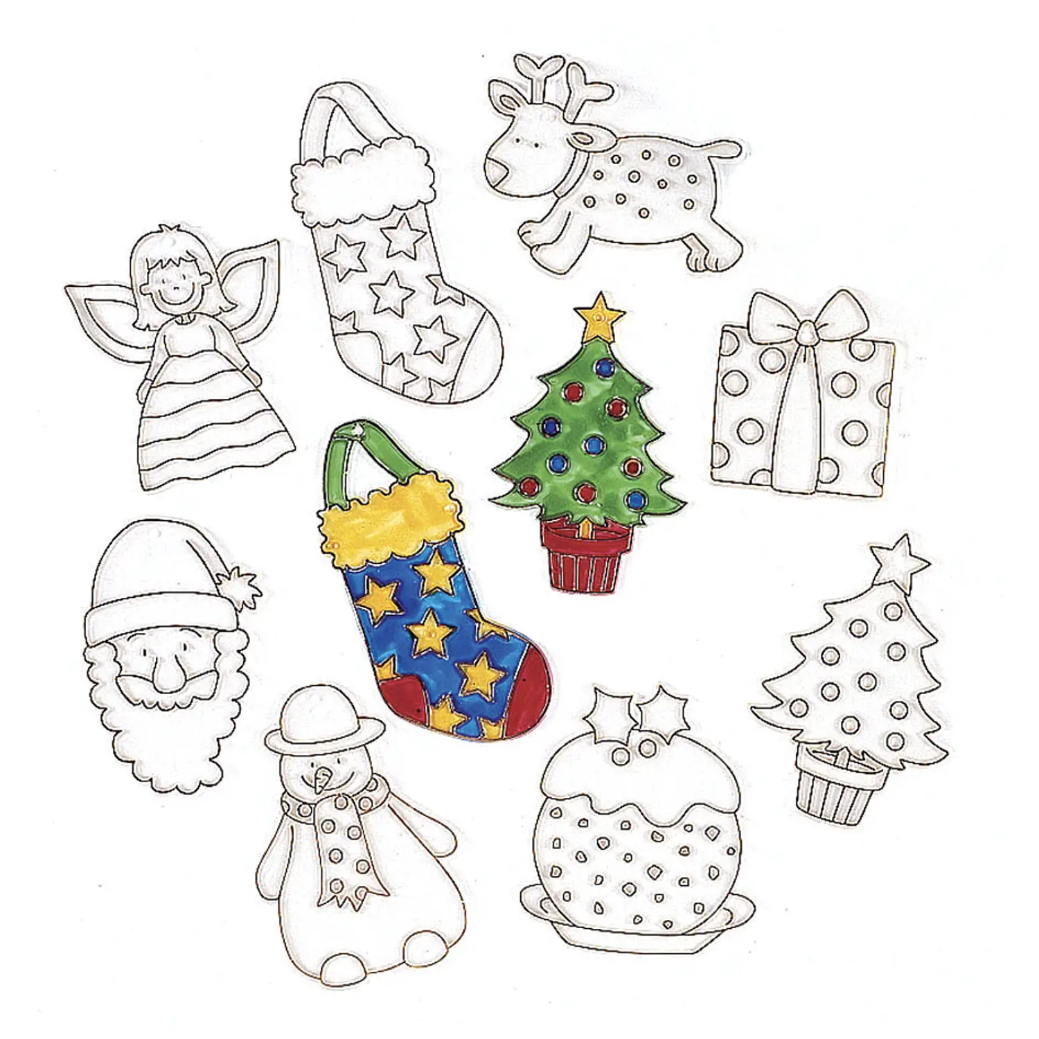 Soggetti Appendibili in Plastica da Decorare – Set 24 Pezzi - Cellulosa Plastica Polistirolo