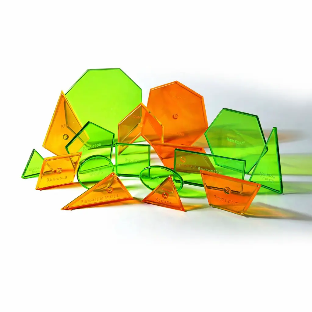 Set Forme Geometriche Trasparenti – 17 Pezzi in Plastica Colorata - Geometria