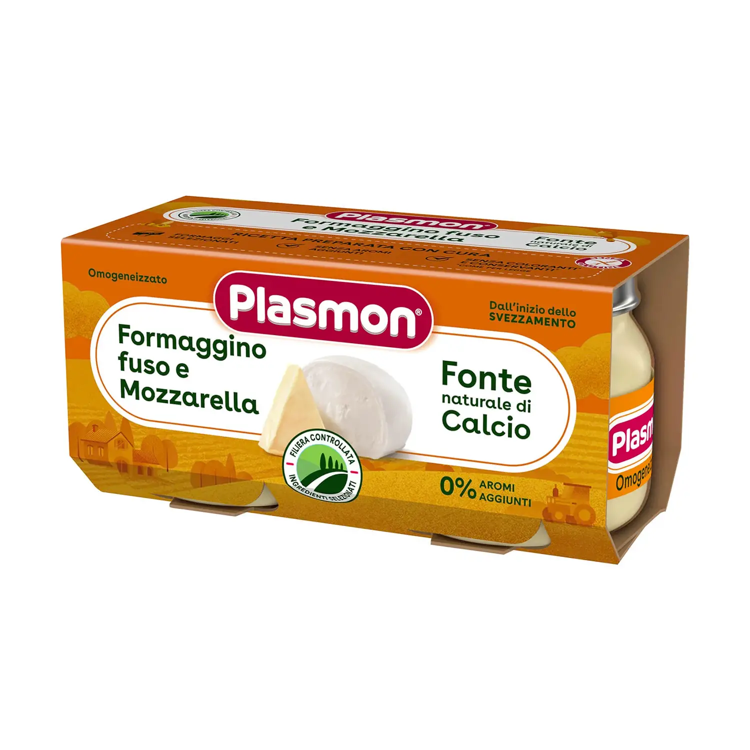 Omogeneizzato Formaggino 2x80 gr. con Mozzarella - omogeneizzati