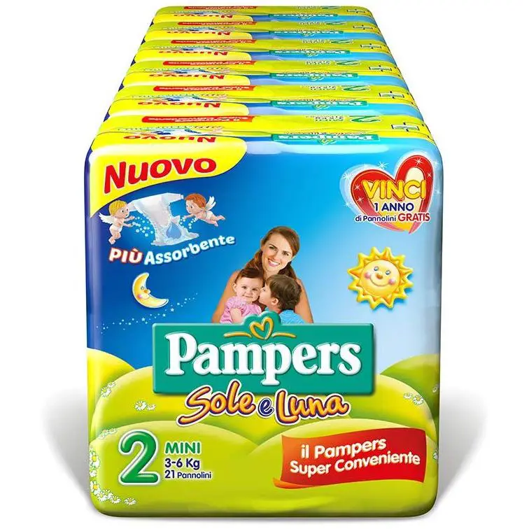 Pampers Sole&Luna Taglia 2 Mini 3-6 Kg 21 Pannolini - pannolini e salviettine