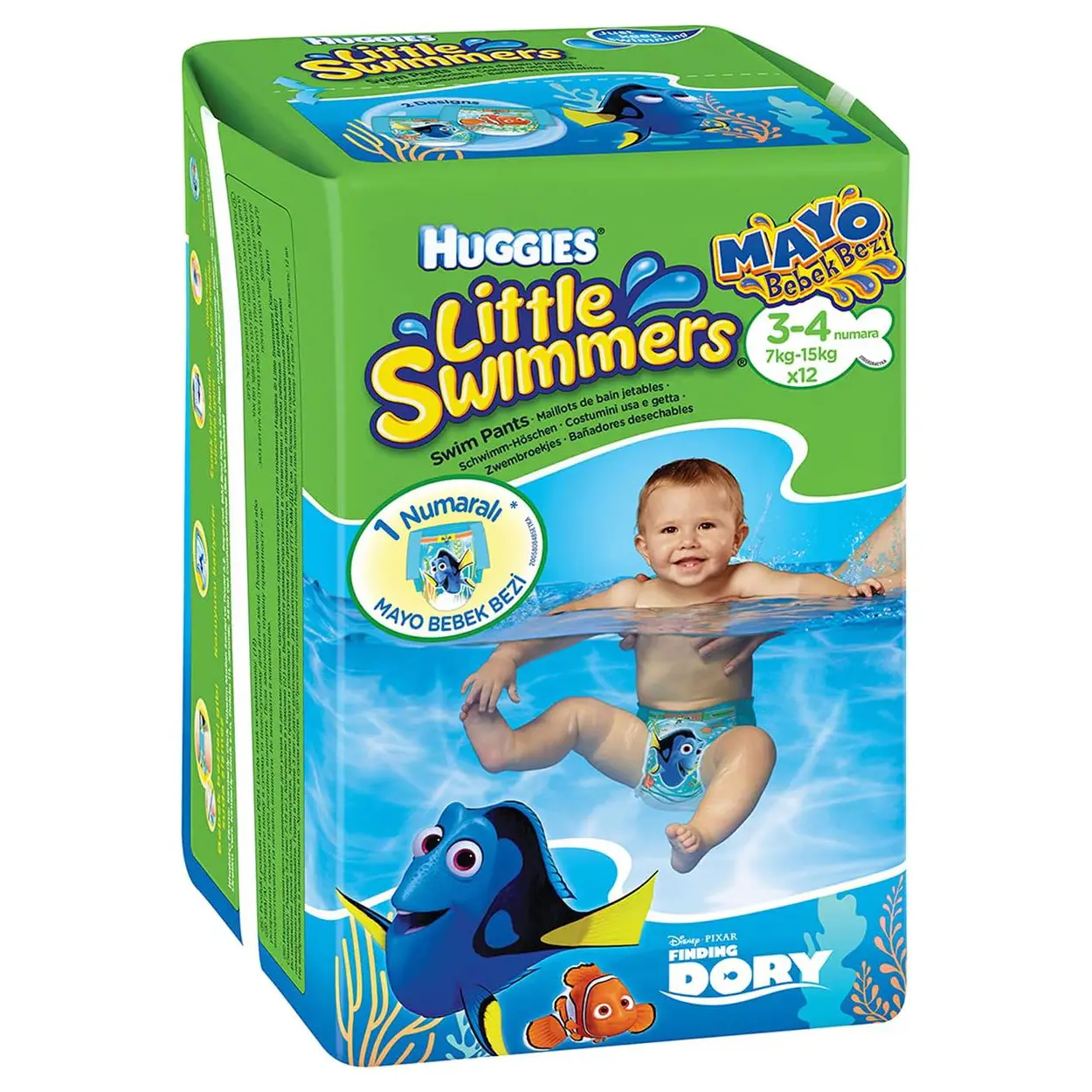 Pannolini Huggies Little Swimmers - Taglia 3-4 - 7-15 Kg - 12 Pezzi - pannolini e salviettine