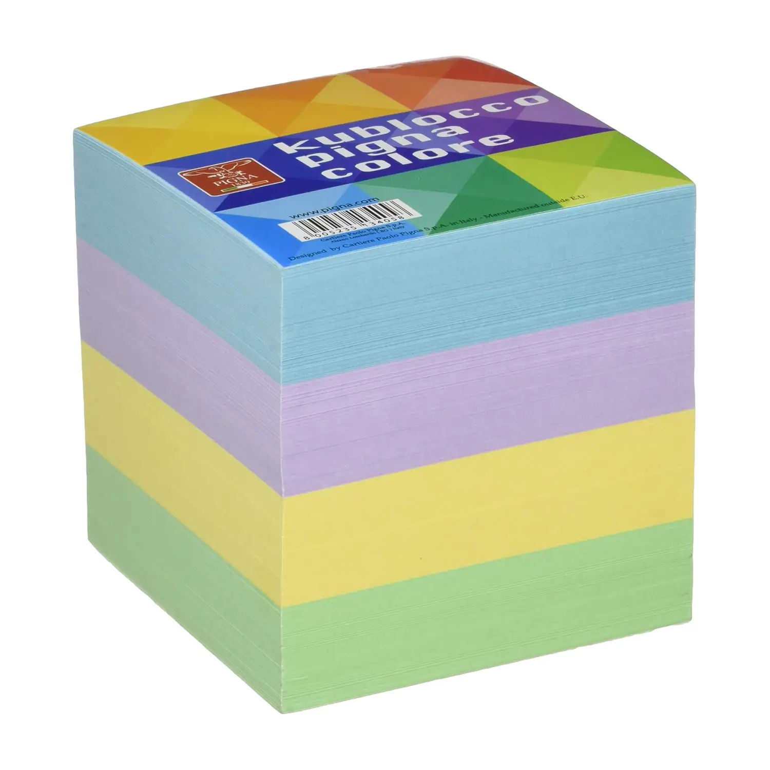 Cubo per Appunti Con Strip Multicolor 9x9 cm - 850 Fogli - Accessori ufficio