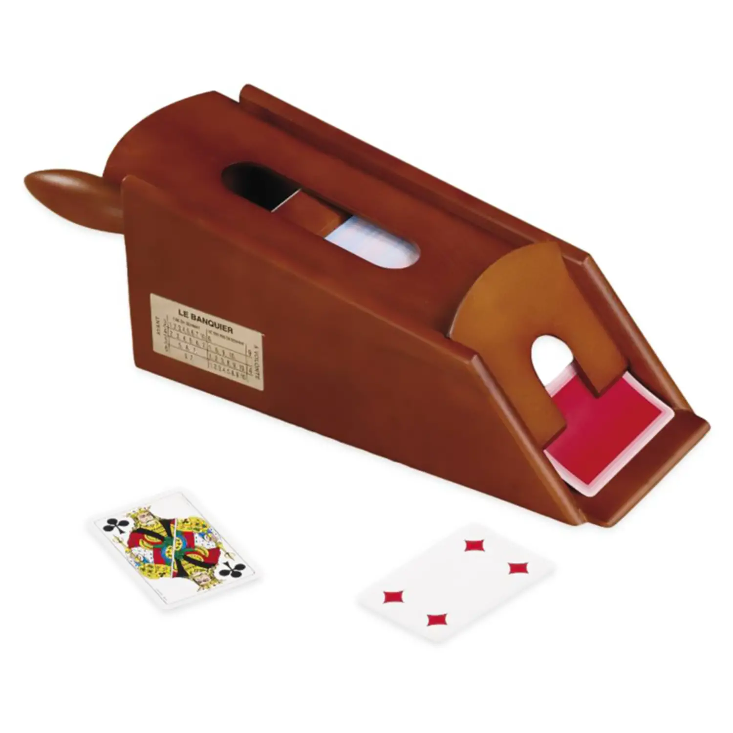 Sabot Legno Mogano - Distributore di Carte Da Gioco - giochi di società