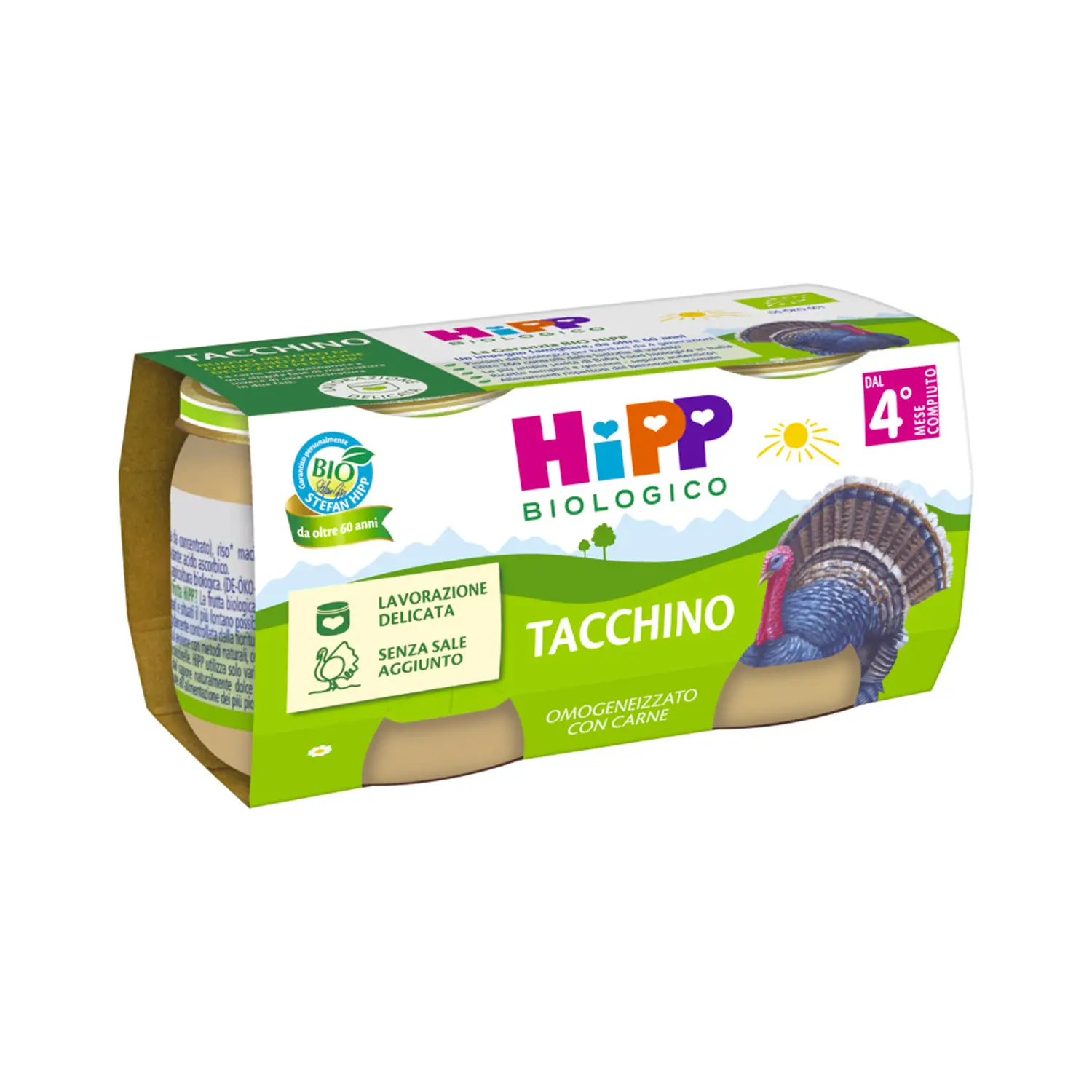 Omogeneizzato Carne Bio gr.80x2 Tacchino - omogeneizzati