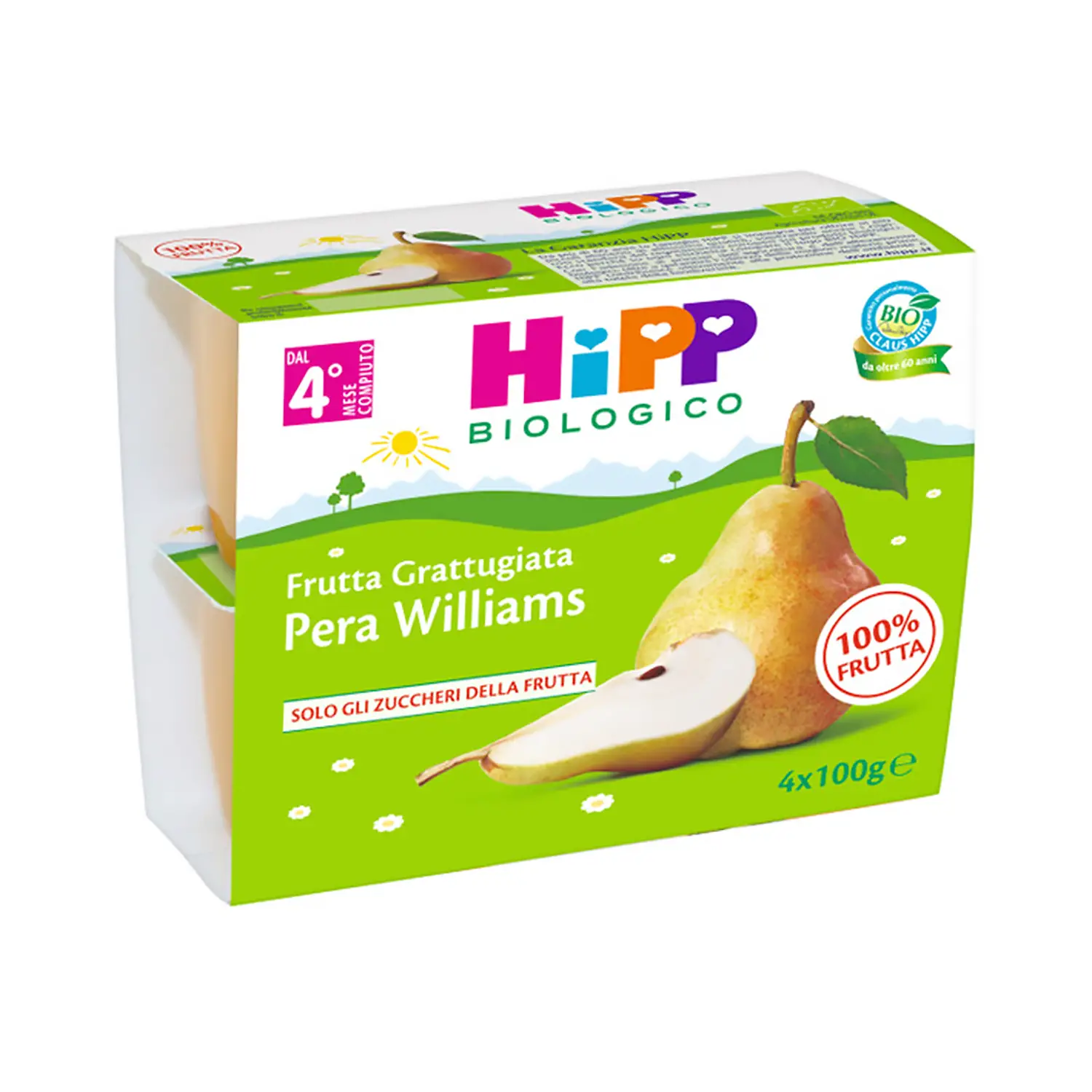 Omogeneizzato Merenda Frutta Bio gr.100x4 Pera - merende