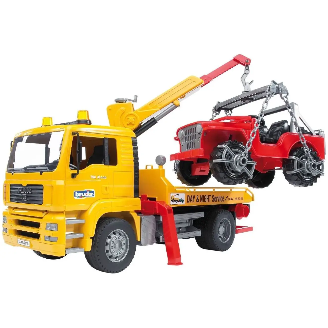 Bruder Camion Trasporto Jeep MAN TGA - modellini