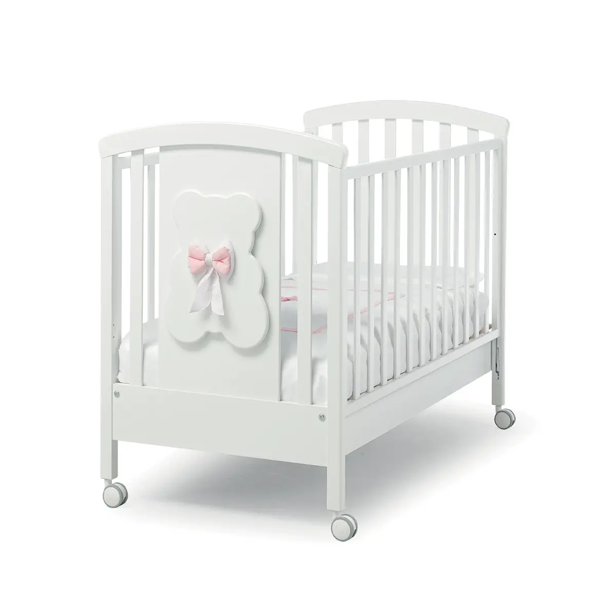 Lettino Dudù Bianco Fiocco Rosa - collezioni